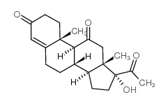 17α-羟基孕甾-4-烯-3,11,20-三酮 结构式