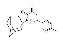 (Z)-N-(金刚烷-1-基)-2-羟基-4-氧代-4-(对甲苯基)丁-2-烯酰胺 结构式