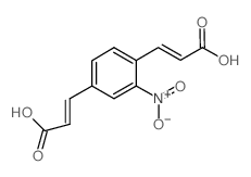(2E,2'E)-3,3'-(2-nitro-1,4-phenylene)diacrylic acid 结构式