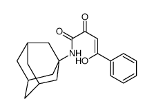 2-Butenamide,2-hydroxy-4-oxo-4-phenyl-N-tricyclo[3.3.1.13,7]dec-1-yl- 结构式