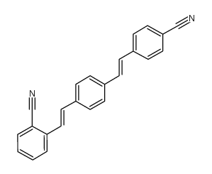1-邻氰苯乙烯基-4-对氰苯乙烯基苯 结构式