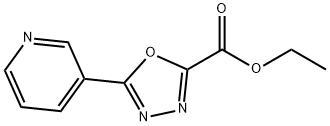 5-(吡啶-3-基)-1,3,4-噁二唑-2-甲酸乙酯 结构式