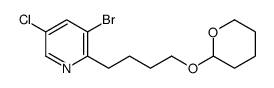3-溴-5-氯-2-[4-(四氢-2H-吡喃-2-基氧基)丁基]吡啶 结构式
