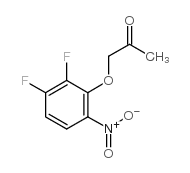 2-丙酮氧基-3,4-二氟硝基苯 结构式