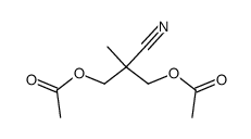 3-乙酰氧基-2-乙酰氧基甲基-2-甲基丙腈 结构式