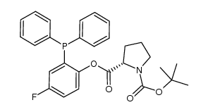 1-(叔丁氧羰基)-L-脯氨酸 2-(二苯基膦基)-4-氟苯基酯 结构式