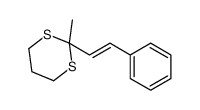 2-甲基-2-[(1E)-2-苯基乙烯基]-1,3-二噻烷 结构式