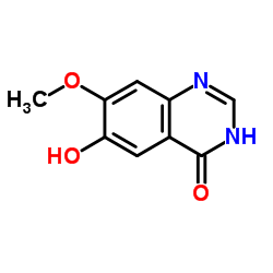 6-羟基-7-甲氧基-3H-喹唑啉-4-酮 结构式