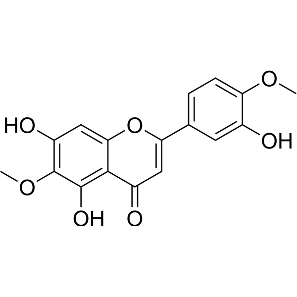 去甲氧基矢车菊黄酮素 结构式