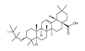 3β-叔丁基二甲基硅氧基齐墩果-12-烯-28-酸 结构式