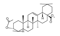 3-ACETYLOXY-(3ALPHA)-OLEAN-12-EN-28-OIC ACID METHYL ESTER 结构式