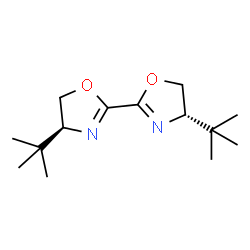 (4S,4'S)-4,4'-双(1,1-二甲基乙基)-4,4',5,5'-四氢-2,2'-双噁唑 结构式