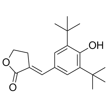 (E)-3-(3,5-二叔丁基-4-羟基亚苄基)二氢呋喃-2(3H)-酮 结构式