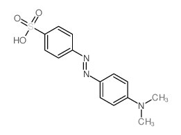 4-[[4-(二甲氨基)苯基]偶氮]苯磺酸 结构式