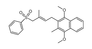 Naphthalene, 1,4-dimethoxy-2-methyl-3-[(2E)-3-methyl-4-(phenylsulfonyl)-2-buten-1-yl]- 结构式