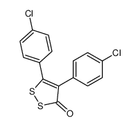 4,5-双(4-氯苯基)-3H-1,2-二硫杂环戊二烯-3-酮 结构式