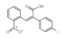 4-氯-α-[(2-硝基苯基)亚甲基]苯乙酸 结构式