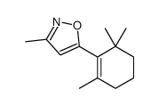 3-methyl-5-(2,6,6-trimethyl-1-cyclohexen-1-yl)isoxazole 结构式