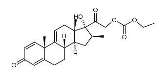 17-hydroxy-16beta-methylpregna-1,4,9(11)-triene-3,20-dione 21-(ethylcarbonate) 结构式