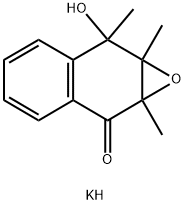 Naphth[2,3-b]恶丙环-2(1aH)-酮,7,7a-二氢-7-羟基-1a,7,7a-三甲基-钾盐,(1aα,7β,7aα)- 结构式