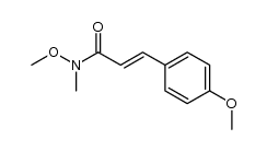 (2E)-N-甲氧基-3-(4-甲氧基苯基)-N-甲基丙-2-烯酰胺 结构式