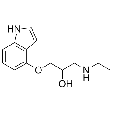 吲哚洛尔 结构式