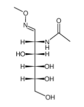 2-乙酰氨基-2-脱氧-D-葡萄糖-1-(O-甲基肟) 结构式