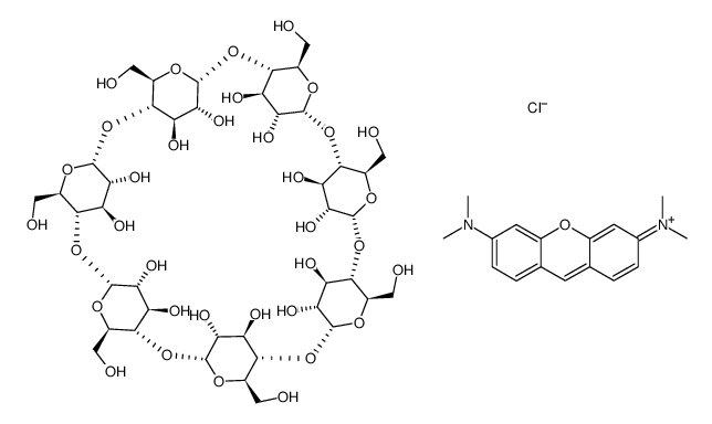 β-环糊精与3,6-双(二甲氨基)占吨氯化合物(1:1) 结构式