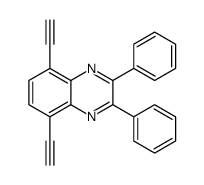 5,8-二乙炔基-2,3-二苯基喹喔啉 结构式