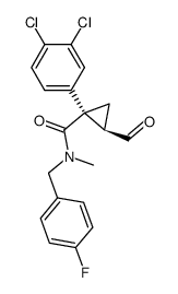 Cyclopropanecarboxamide, 1-(3,4-dichlorophenyl)-N-[(4-fluorophenyl)methyl]-2-formyl-N-methyl-, (1S,2R)- 结构式