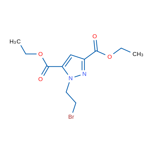 1-(2-溴乙基)-1H-吡唑-3,5-二羧酸二乙酯 结构式