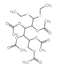 [2,3,4,5-tetraacetyloxy-6,6-bis(ethylsulfanyl)hexyl] acetate 结构式