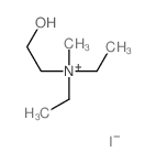 碘化二乙基(2-羟乙基)甲基铵 结构式