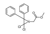 1-Aziridineacetic acid, 2,2-dichloro-3,3-diphenyl-, methyl ester 结构式