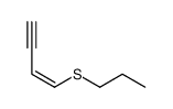 1-Buten-3-yne, 1-(propylthio)-, (Z)- 结构式