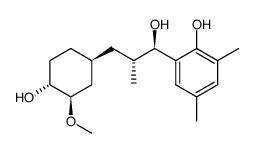 Benzenemethanol, 2-hydroxy-α-[(1R)-2-[(1S,3R,4R)-4-hydroxy-3-methoxycyclohexyl]-1-methylethyl]-3,5-dimethyl-, (αR)- (9CI) 结构式