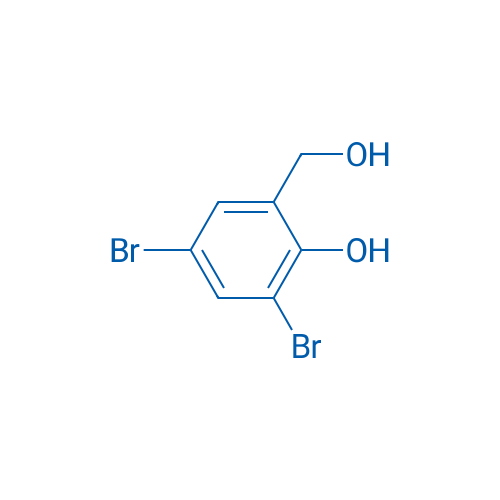 2,4-二溴-6-(羟甲基)苯酚 结构式