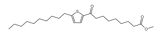 2-Thiophenenonanoic acid, 5-decyl-θ-oxo-, methyl ester 结构式