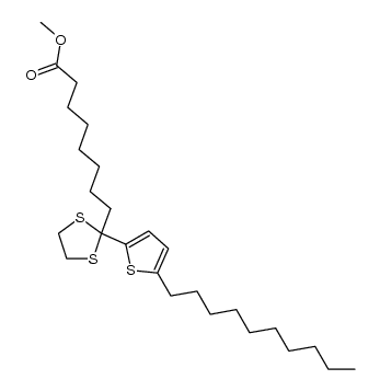 1,3-Dithiolane-2-octanoic acid, 2-(5-decyl-2-thienyl)-, methyl ester 结构式