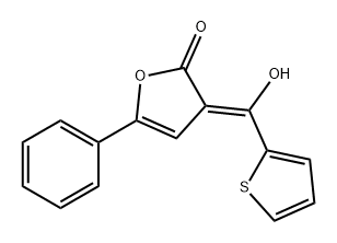 (Z)-3-(羟基-2-噻吩基亚甲基)-5-苯基-2(3H)-呋喃酮 结构式