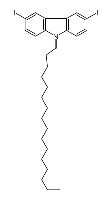 9H-Carbazole, 9-hexadecyl-3,6-diiodo- 结构式