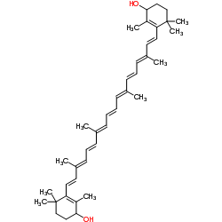 β,β-胡萝卜素-4,4'-二醇 结构式