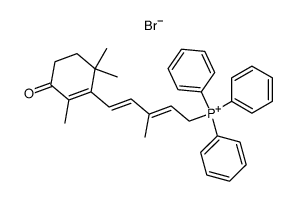 Phosphonium, [(2E,4E)-3-methyl-5-(2,6,6-trimethyl-3-oxo-1-cyclohexen-1-yl)-2,4-pentadien-1-yl]triphenyl-, bromide (1:1) 结构式