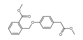 Benzeneacetic acid, 4-[[2-(methoxycarbonyl)phenyl]methoxy]-, methyl ester 结构式