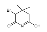 3-溴-4,4-甲基-2,6-哌啶二酮 结构式