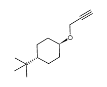 反-1-叔丁基-4-(2-丙炔氧基)环己烷 结构式