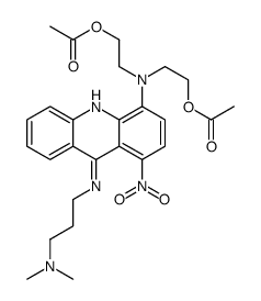 Ethanol, 2,2'-[[9-[[3-(dimethylamino)propyl]amino]-1-nitro-4-acridinyl]imino]bis-, diacetate (ester) (9CI) 结构式