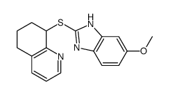 5,6,7,8-四氢-8-[(6-甲氧基-1H-苯并咪唑-2-基)硫代]喹啉 结构式
