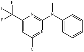 4-氯-N-甲基-N-苯基-6-(三氟甲基)-2-嘧啶胺 结构式