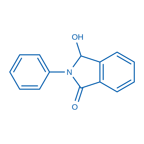 2,3-二氢-3-羟基-2-苯基-1H-异吲哚-1-酮 结构式